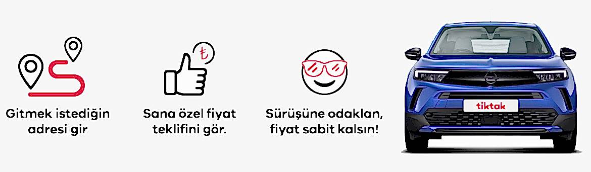 TikTak Rota Özelliği: Gitmek istediğin adresi gir, sabit fiyatı gör, sürüşüne odaklan